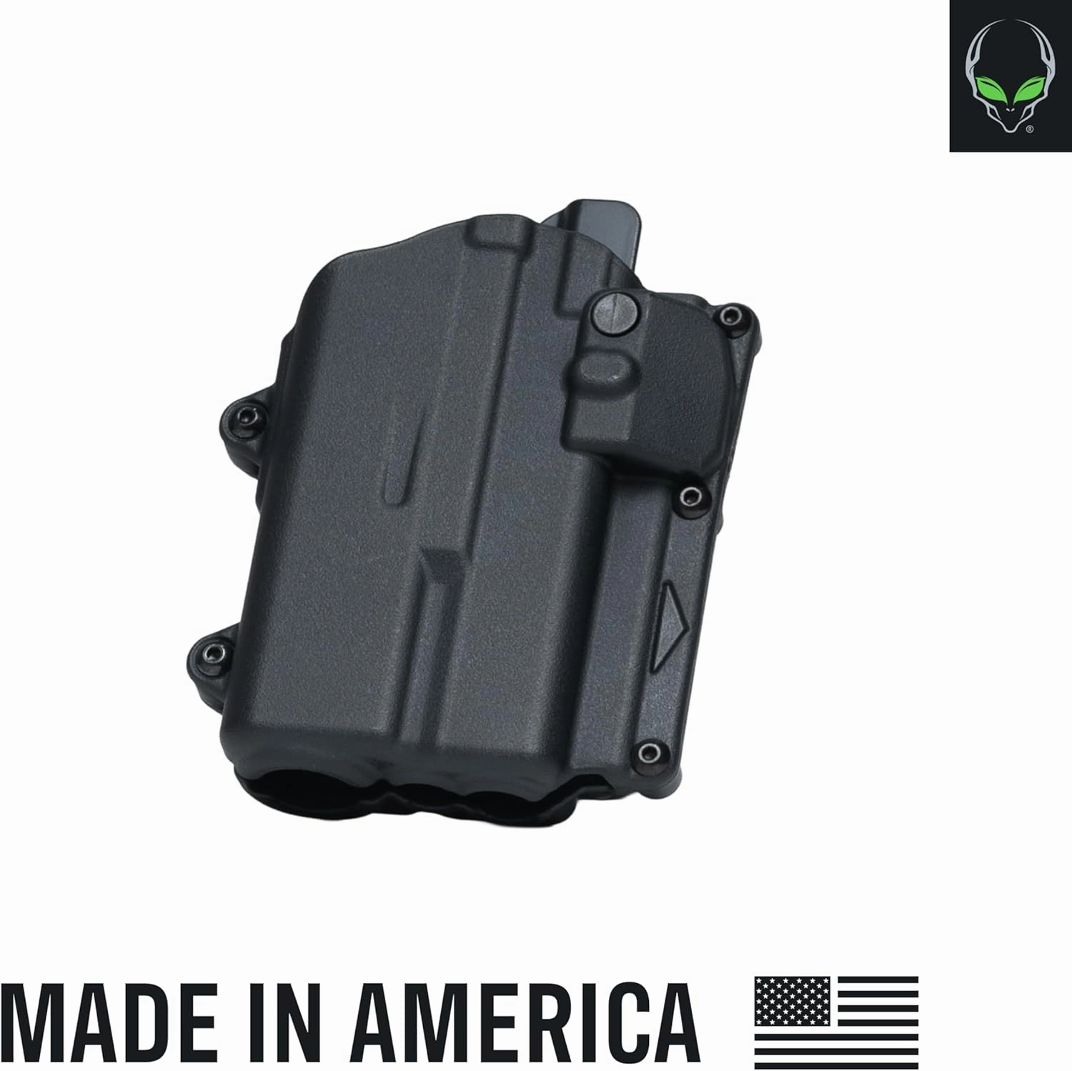 Alien Gear Rapid Force Level 2 OWB Holster – Locking Belt Slide – Right Hand – Compatible with Sig Sauer and Glock Models – No Light, Compact Light, and Large Light Options – Matte Black