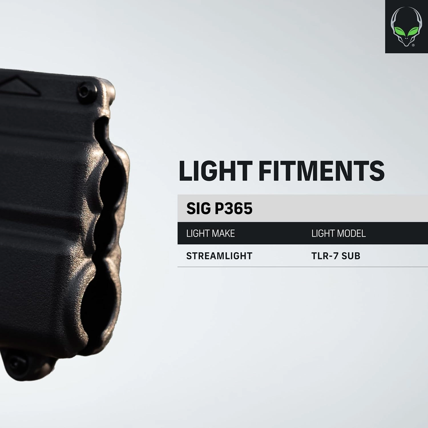 Alien Gear Rapid Force Level 2 OWB Holster – Locking Belt Slide – Right Hand – Compatible with Sig Sauer and Glock Models – No Light, Compact Light, and Large Light Options – Matte Black