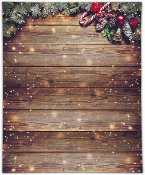 Allenjoy 8x10ft Snowflake Gold Glitter Christmas Wood Wall Photography Backdrop Xmas Rustic Barn Wooden Floor Background for Children Portrait Photo Studio Booth Photobooth Photographer Prop