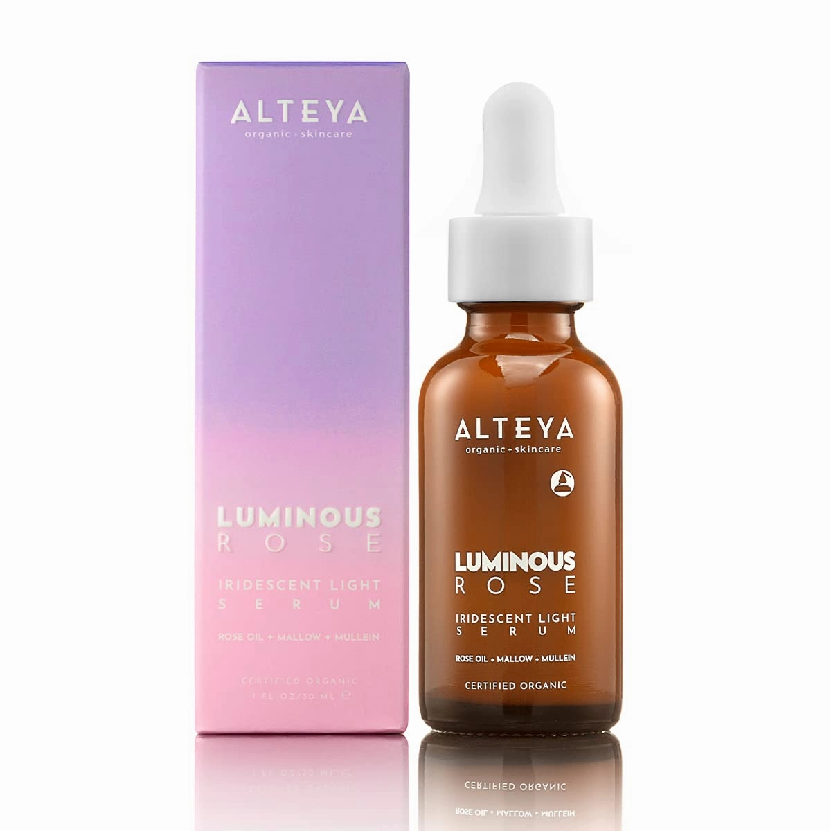 Alteya Organics Luminous Rose Iridescent Light Serum 1Fl Oz/ 30mL
