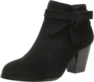 AMDBEL Booties for Women Dressy 2024 Ankle Boots Tie Knot Chelsea Pump Boots Closed Toe Stacked Heel Booties Shoes