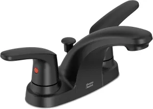 American Standard 7075205.243 Colony PRO Single-Handle Bathroom Faucet, Less Drain, 1.2 GPM, Matte Black