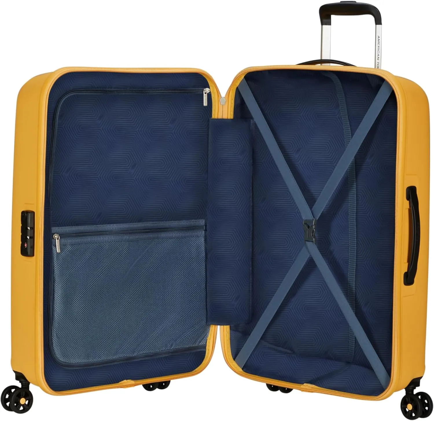 American Tourister Suitcase, Yellow (Banana Cream), M (68 cm-64 L)