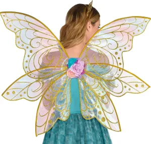 Amscan Party City Adult Fairy Wings for Women, Mythical Glitter Gold - Girls Fantasy Fairy Costume Accessories - Costumes for Halloween, Birthday Parties, Cosplay & Themed Events