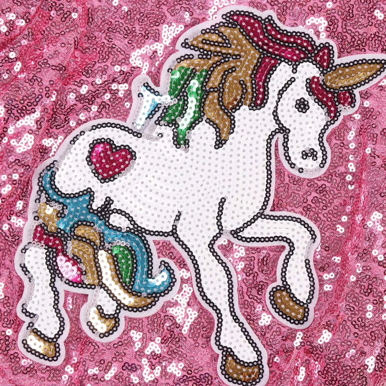 ANATA Girl Unicorn Sequin Jacket Kids Casual Bomber Jacket Zipper Coat Outwear