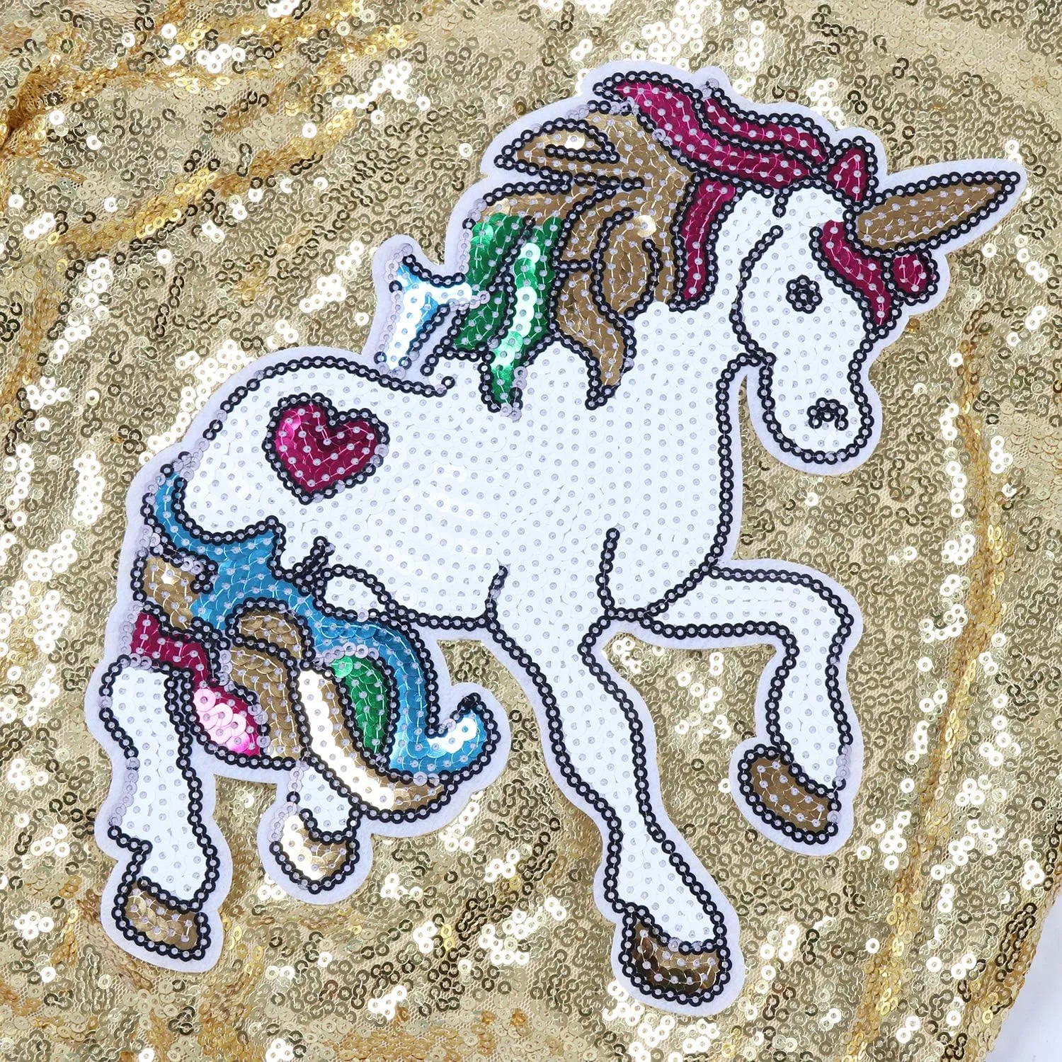 ANATA Girl Unicorn Sequin Jacket Kids Casual Bomber Jacket Zipper Coat Outwear