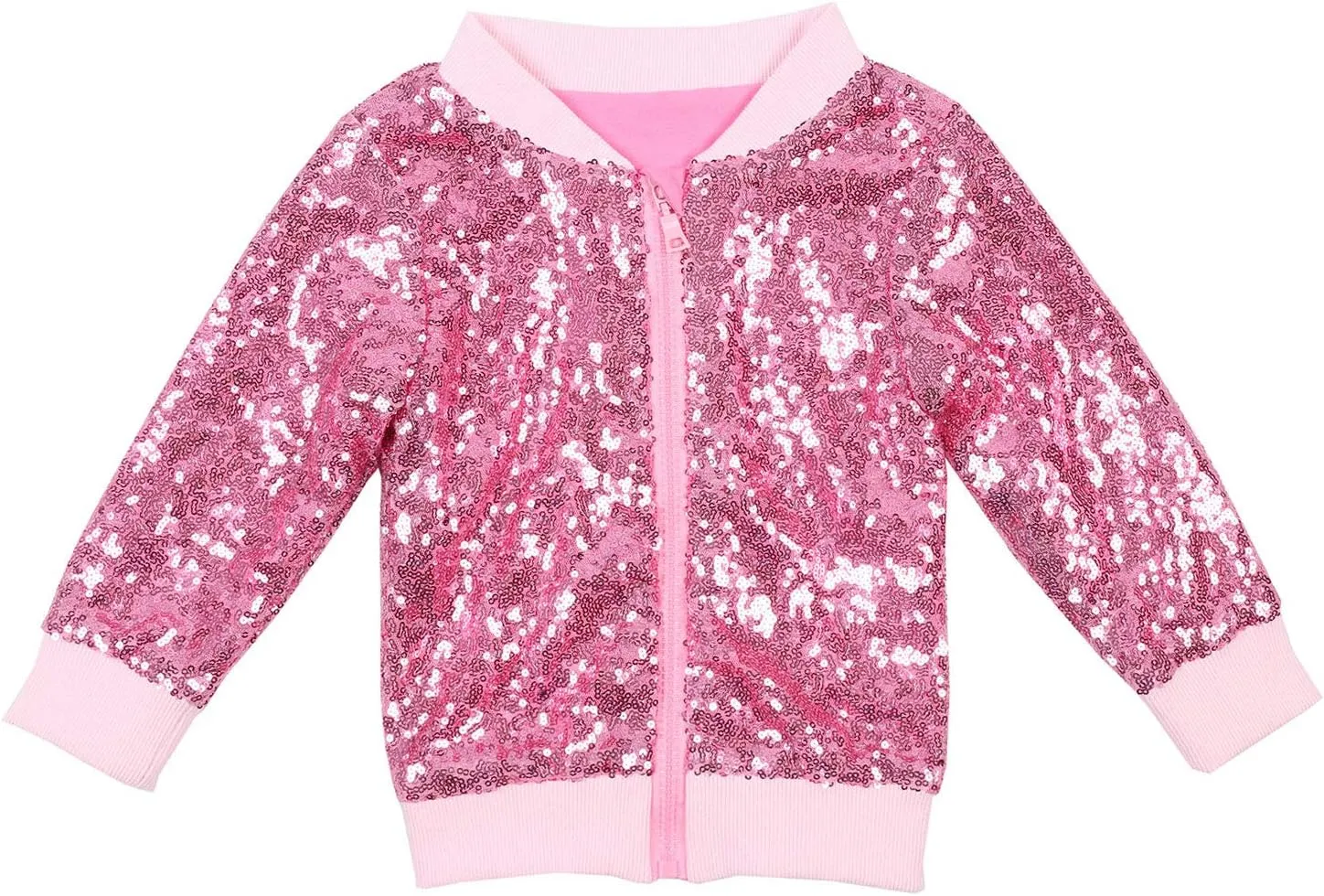 ANATA Girl Unicorn Sequin Jacket Kids Casual Bomber Jacket Zipper Coat Outwear