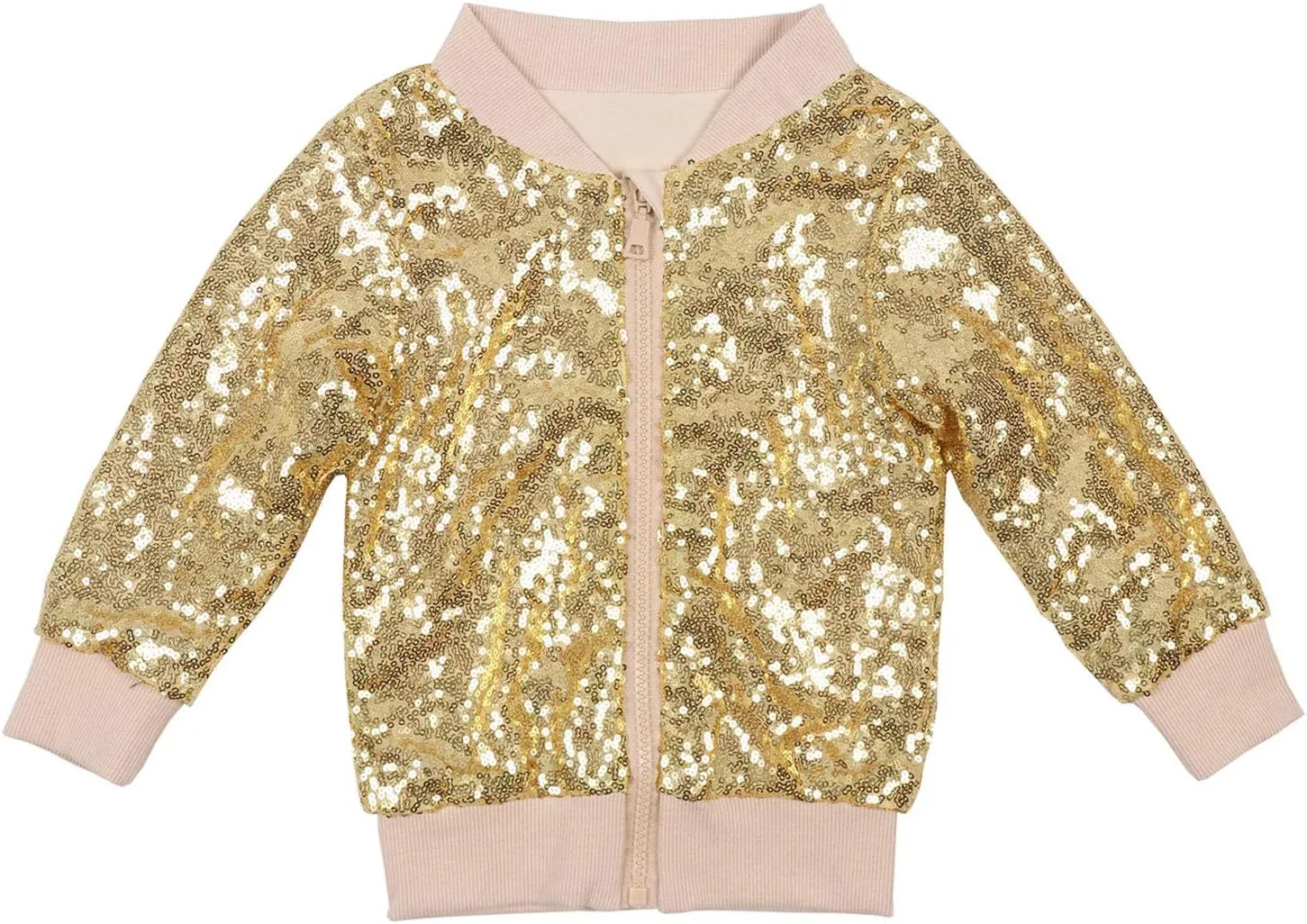ANATA Girl Unicorn Sequin Jacket Kids Casual Bomber Jacket Zipper Coat Outwear