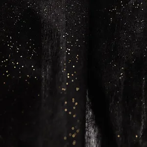 Anderson's Black and Gold Glitter Gossamer Fabric, 59 Inches x 40 Yards