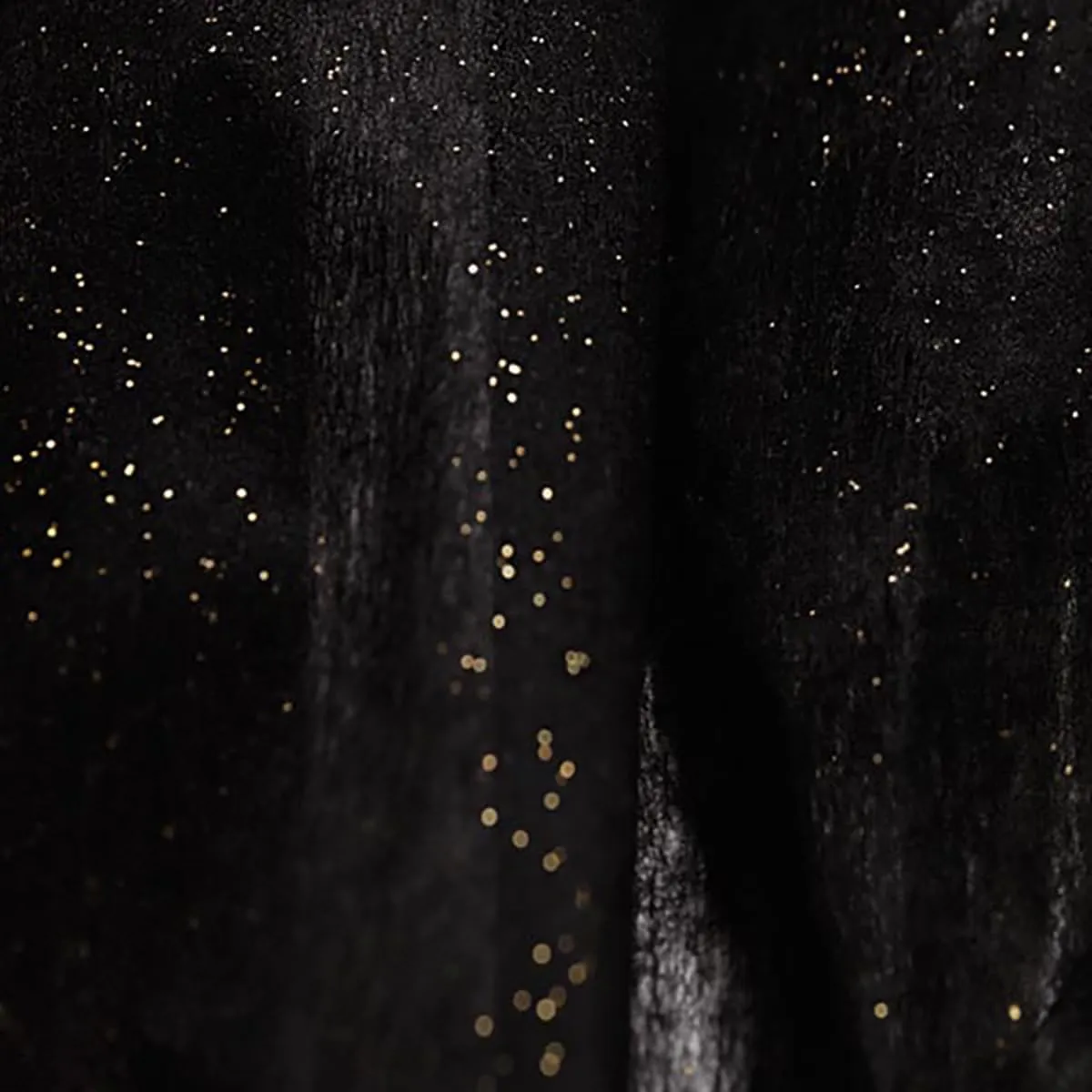 Anderson's Black and Gold Glitter Gossamer Fabric, 59 Inches x 40 Yards