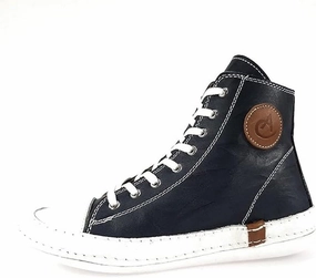 Andrea Conti Women's High Top Trainers, D Blue, 8 Women