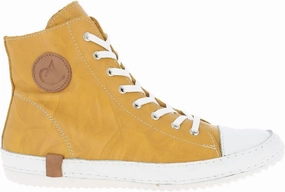 Andrea Conti Women's High Top Trainers, ochre, 7 Women