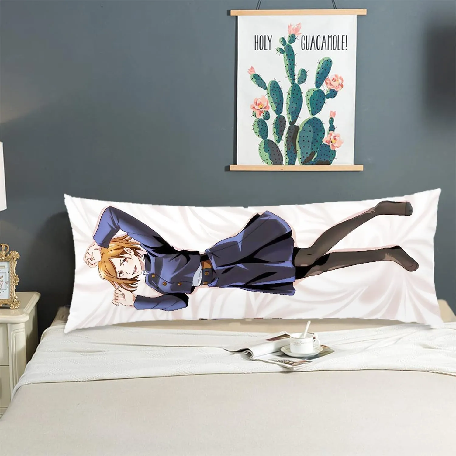 Anime Body Pillow, Nobara Body Pillow,Anime Body Pillow Cover Case,Soft Hugging Body Pillowcase Cover Dakimakura Double-Sided Peach Skin Pillow Cover Case (59in X 19.7in).