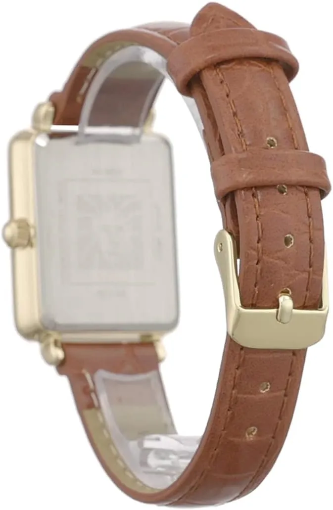 Anne Klein Women's Glitter Accented Croco-Grain Strap Watch, AK/3820