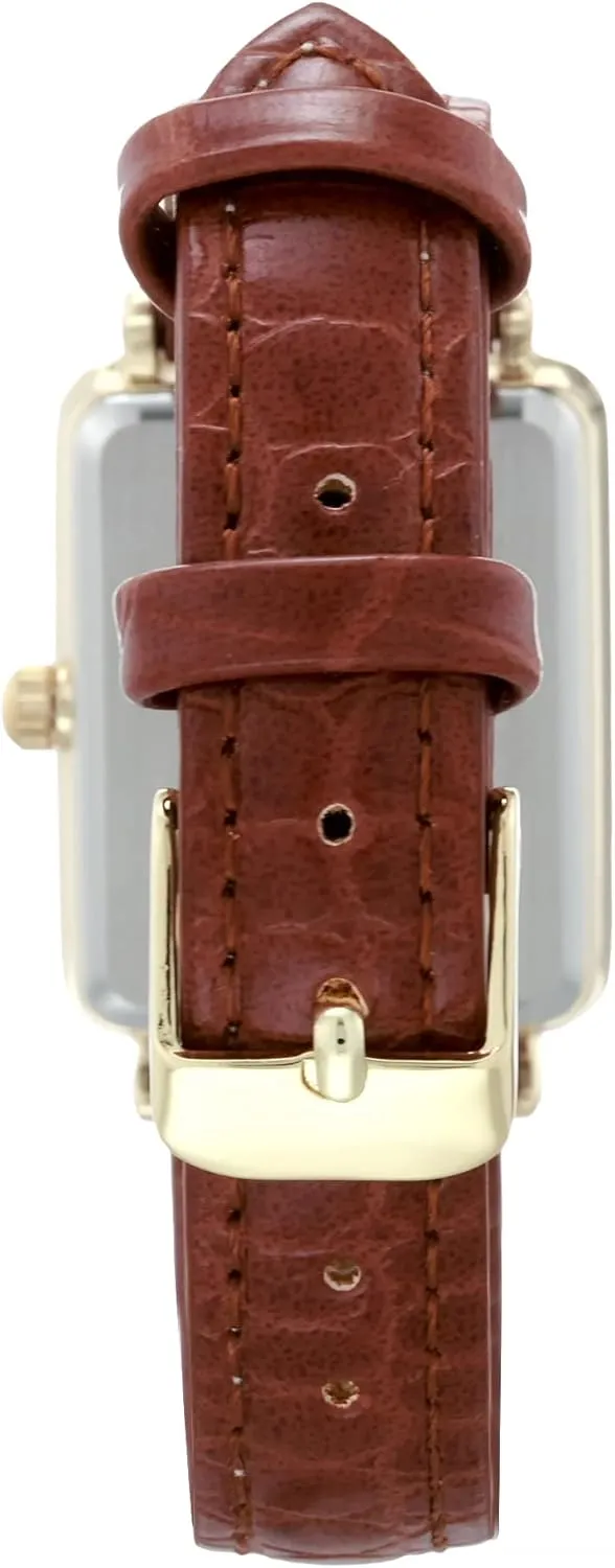 Anne Klein Women's Glitter Accented Croco-Grain Strap Watch, AK/3820
