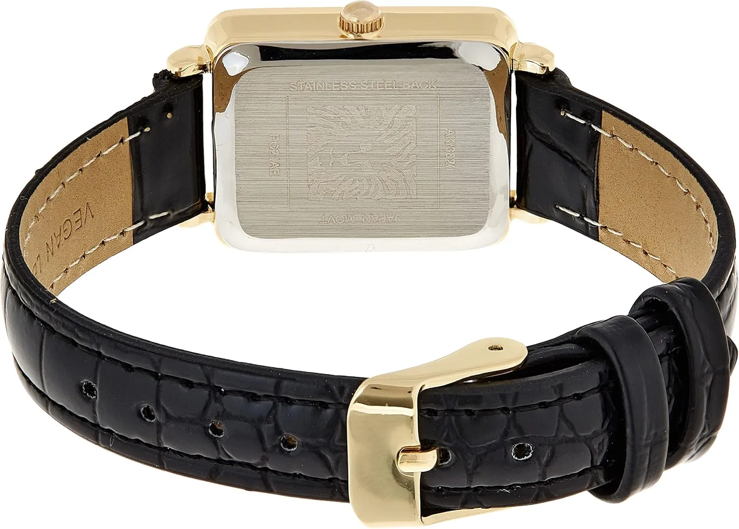 Anne Klein Women's Glitter Accented Croco-Grain Strap Watch, AK/3820