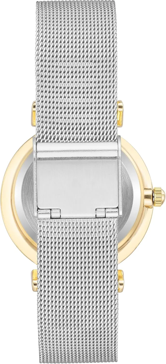 Anne Klein Women's Glitter Accented Mesh Bracelet Watch