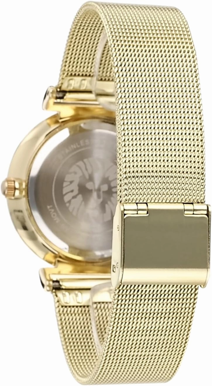 Anne Klein Women's Glitter Accented Mesh Bracelet Watch