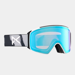ANON M4S Cylindrical Goggle   MFI Facemask 2025 - Family Tree/Perceive Variable Blue