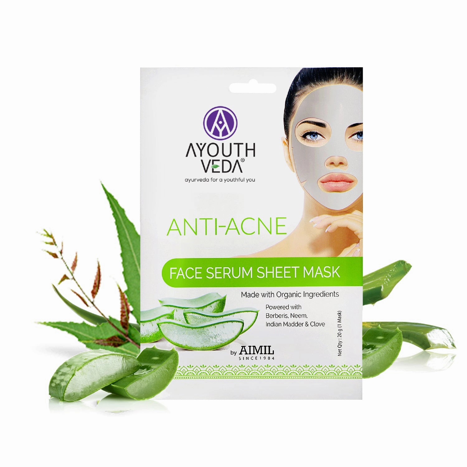 Anti Acne Face Serum Sheet Mask For Acne Prone Skin (Net Qty- 20g)