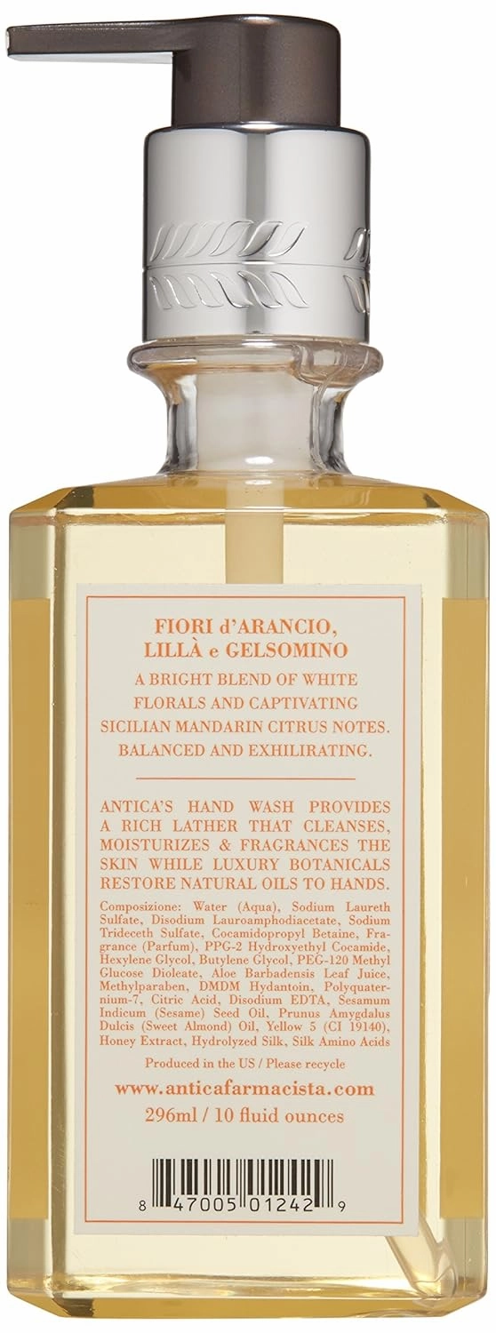 Antica Farmacista Hand Wash -Orange Blossom, Lilac & Jasmine, 10 Fl Oz (Pack of 1)