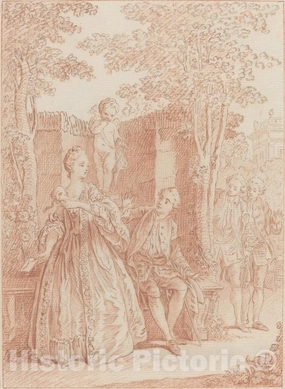 Art Print : Hubert François Gravelot, Oui, je la connais Traitre, et je connais ton Coeur, Historic Wall Décor : 11in x 14in