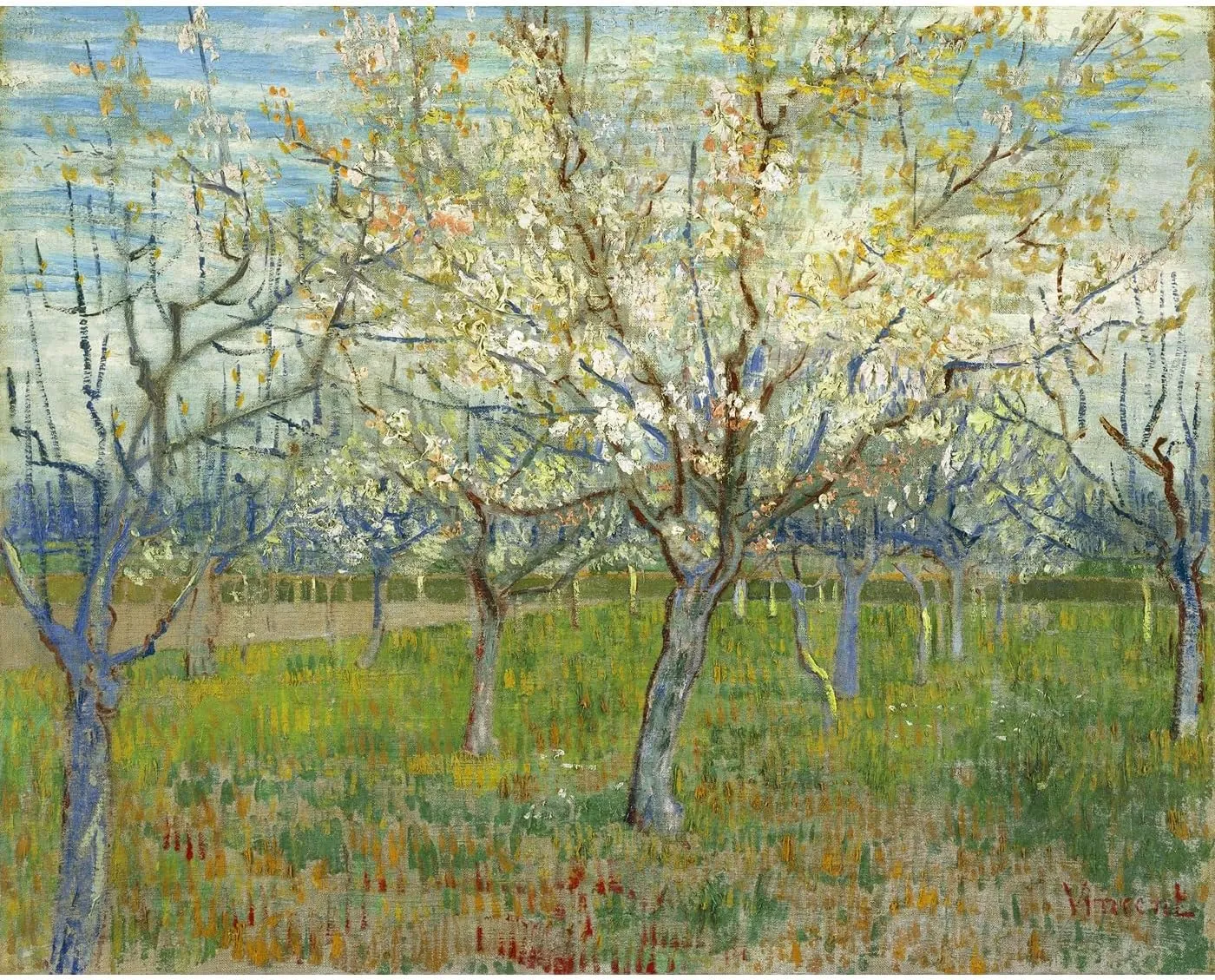 ARTICULOZY Giclee Print Rolled - Van Gogh - The pink orchard - 40x50 Inch Canvas Wall Decor Art Print
