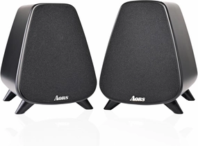 AS31 Active Bookshelf/Desktop Speakers: 80W RMS, Bluetooth 5.3, 3” Woofer, RCA/Optical/SubOut, 2.0 Stereo Sound, Wood Cabinet - for Music, Gaming, Podcasts(Black)