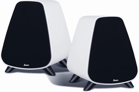 AS31 Active Bookshelf/Desktop Speakers: 80W RMS, Bluetooth 5.3, 3” Woofer, RCA/Optical/SubOut, 2.0 Stereo Sound, Wood Cabinet - for Music, Gaming, Podcasts, DJ (White)