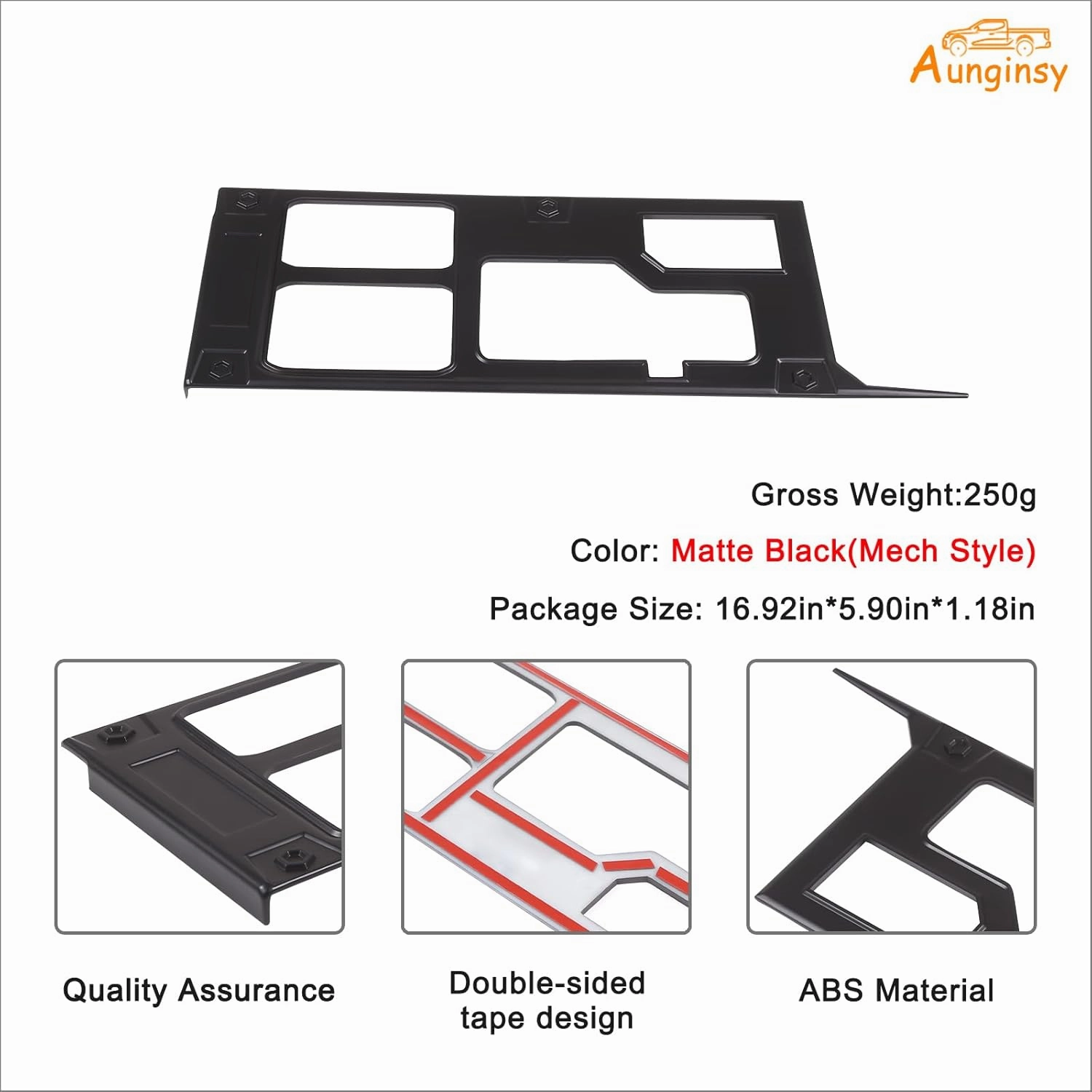 Aunginsy Central Control Gear Shift Panel Trim Cover Compatible with Toyota Tundra/Sequoia 2022-2024 Car Gear Shifter Console Anti-Scratch Panel Frame Protect Sticker with 4WD Accessories(Mech Style)