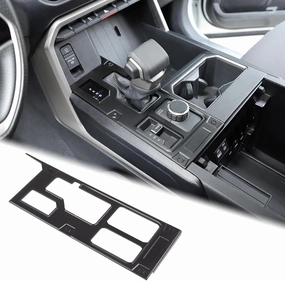 Aunginsy Central Control Gear Shift Panel Trim Cover Compatible with Toyota Tundra/Sequoia 2022-2024 Car Gear Shifter Console Anti-Scratch Panel Frame Protect Sticker with 4WD Accessories(Mech Style)