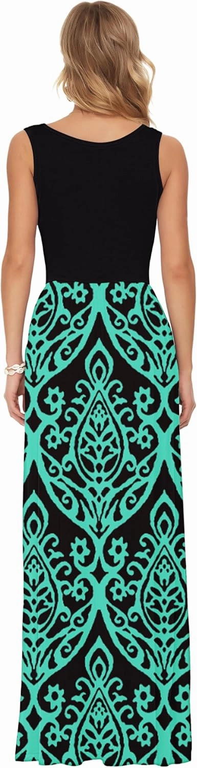 AUSELILY Women's Summer Sleeveless Loose Maxi Dress Casual Long Dresses with Pockets 2025 New