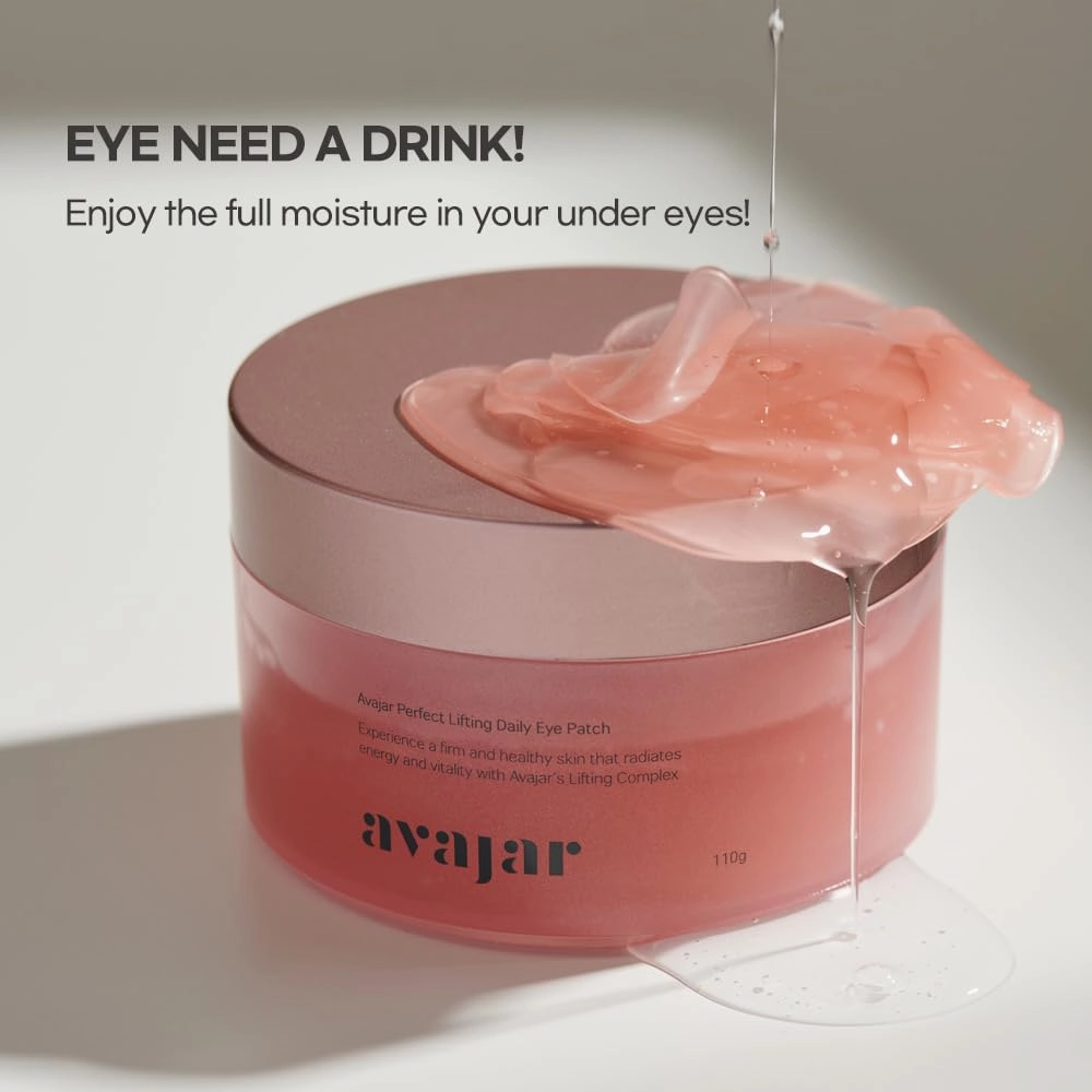 Avajar Perfect Lifting Daily Eye Patch (90 Pcs) – Anti-Aging K-Beauty Under Eye Hydrogel Masks with Collagen & Hyaluronic Acid for Puffiness, Wrinkles, Hydration & Firming Korean Skin Care