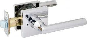 Baldwin PVTUBCSR260 Reserve Privacy Tube with Contemporary Square Rose in Bright Chrome Finish
