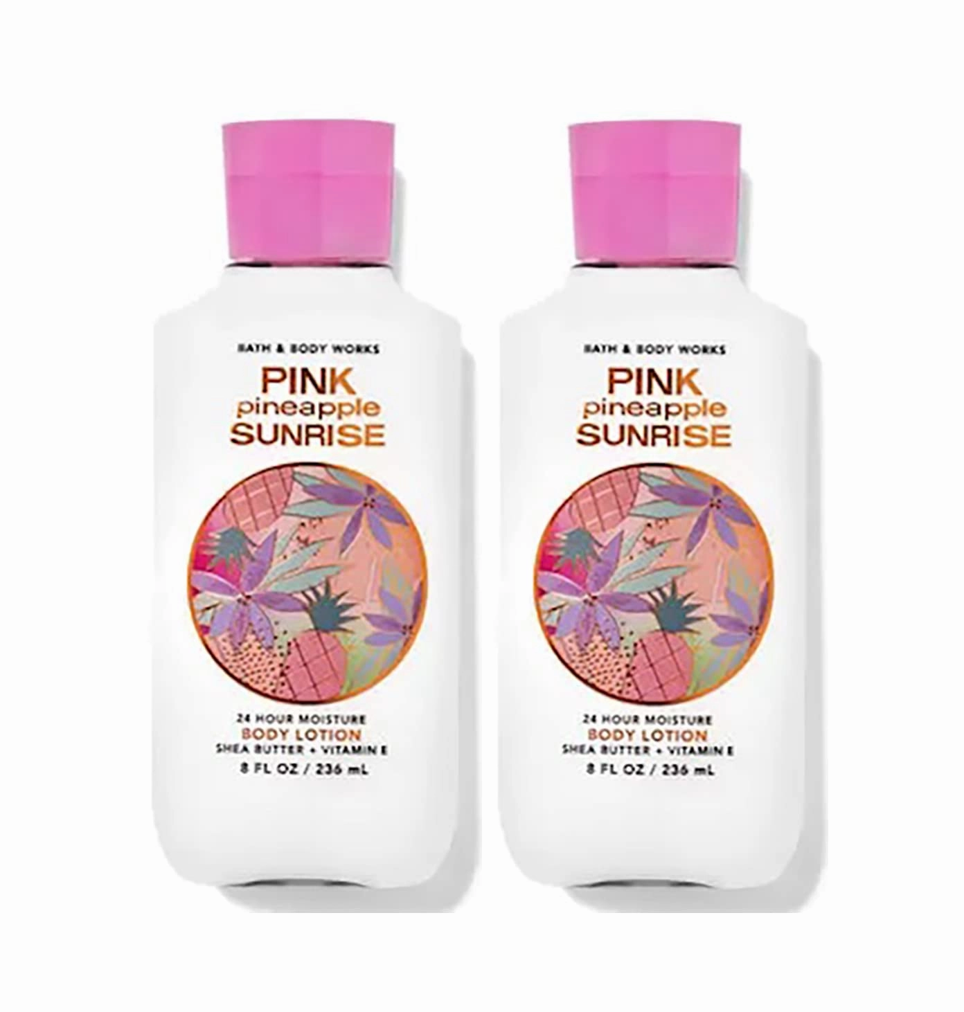 Bath & Body Works Bath and Body Works Pine Pineapple Sunrise Super Smooth Body Lotion Sets Gift For Women 8 Oz -2 Pack (Pine Pineapple Sunrise)