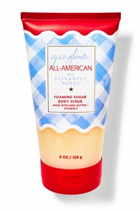 Bath and Body Gingham All-American Foaming Sugar Body Scrub, 8 oz