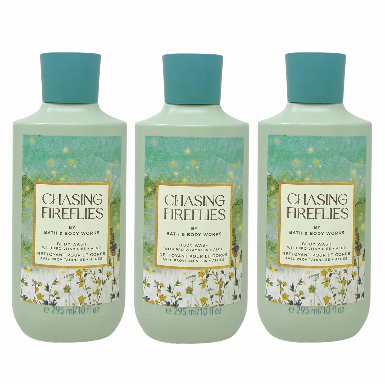 Bath and Body Work Chasing Fireflies 3 Pack Body Wash Bundle - Full Size
