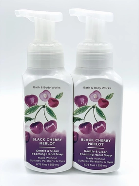 Bath and Body Works Gentle Foaming Hand Soap, Black Cherry Merlot 8.75 Ounce (2-Pack)