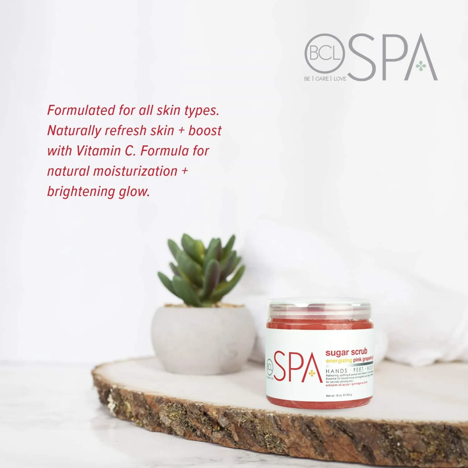 BCL SPA Sugar Scrub Pink Grapefruit, 16 oz