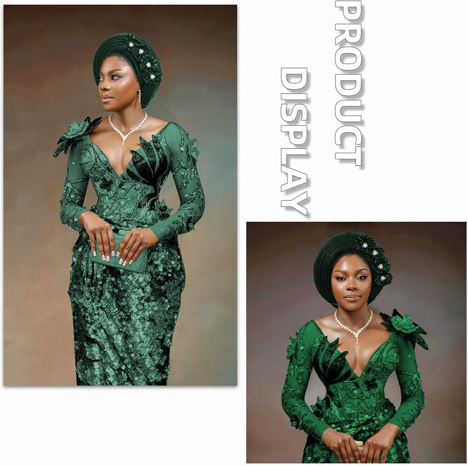 Beaded African Turban Caps: Classic Gele Headties for Weddings and Special Occasions