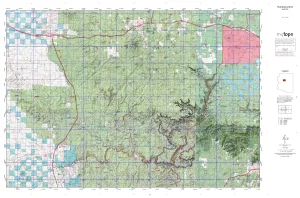 Beartooth Publishing Hunting Unit 8 (Western State Hunt Area Maps, AZ-8) Topographic Map, Matte Finish, Pink