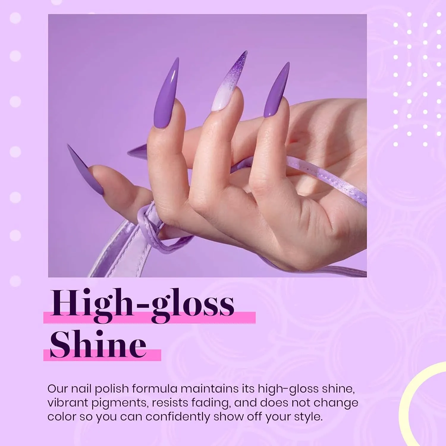Beetles Purple Gel Nail Polish Set, 6 Colors Pastel Purple Gel Polish Glitter Pink lavender Nail Polish Soak Off U v LED Gel Nail Kit Diy Nail Art Manicure at Home Gifts for Women