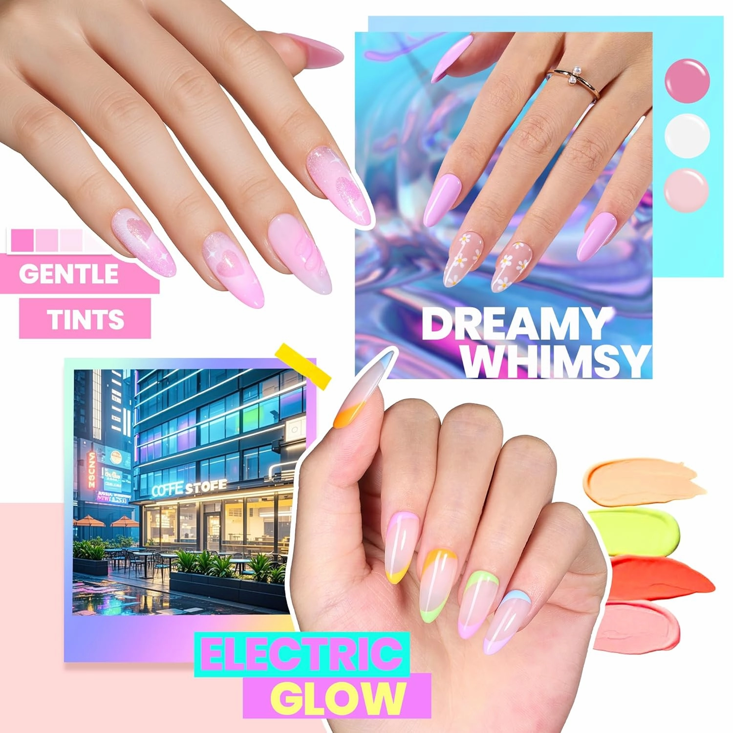 Beetles 100 Colors Gel Nail Polish Set, 110 PCS Summer Polish Kit Pink Blue Orange Purple Neon Gel Polish with 5Pcs Base Top Coat All Season Soak off UV Gel for Manicure DIY Gifts for Women