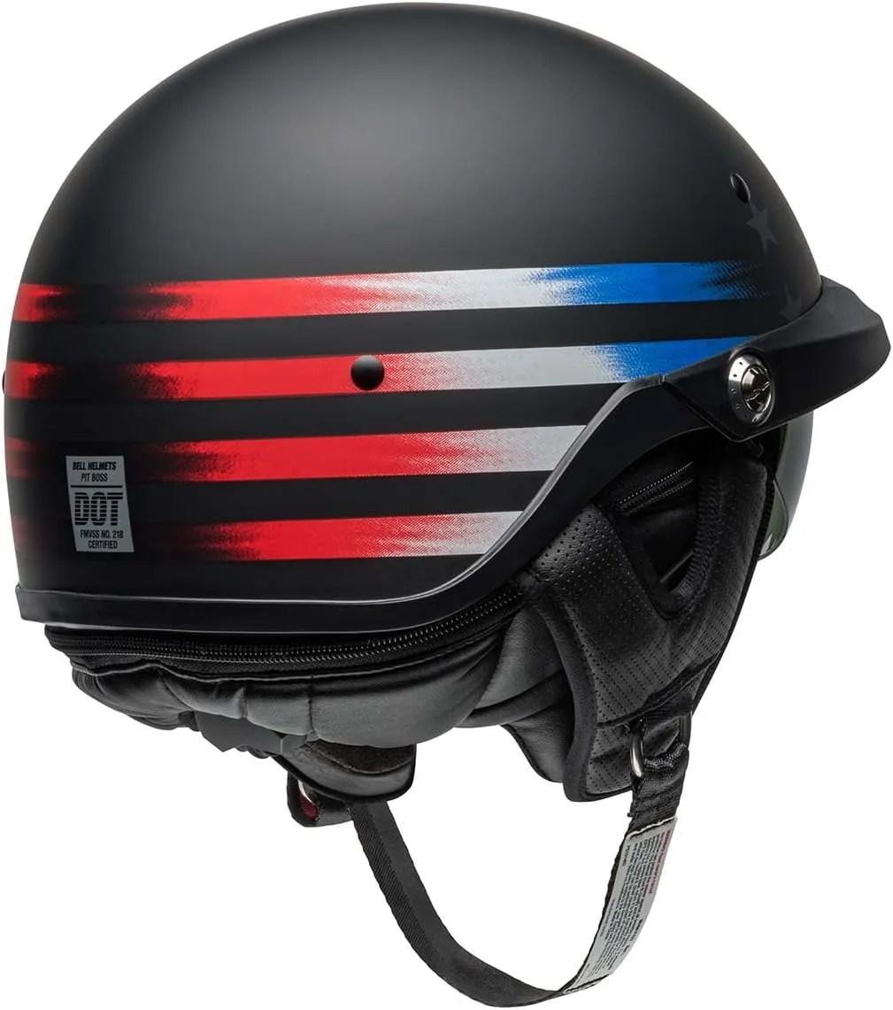 BELL Pit Boss Helmet (Matte Banner Black/Red - Medium)