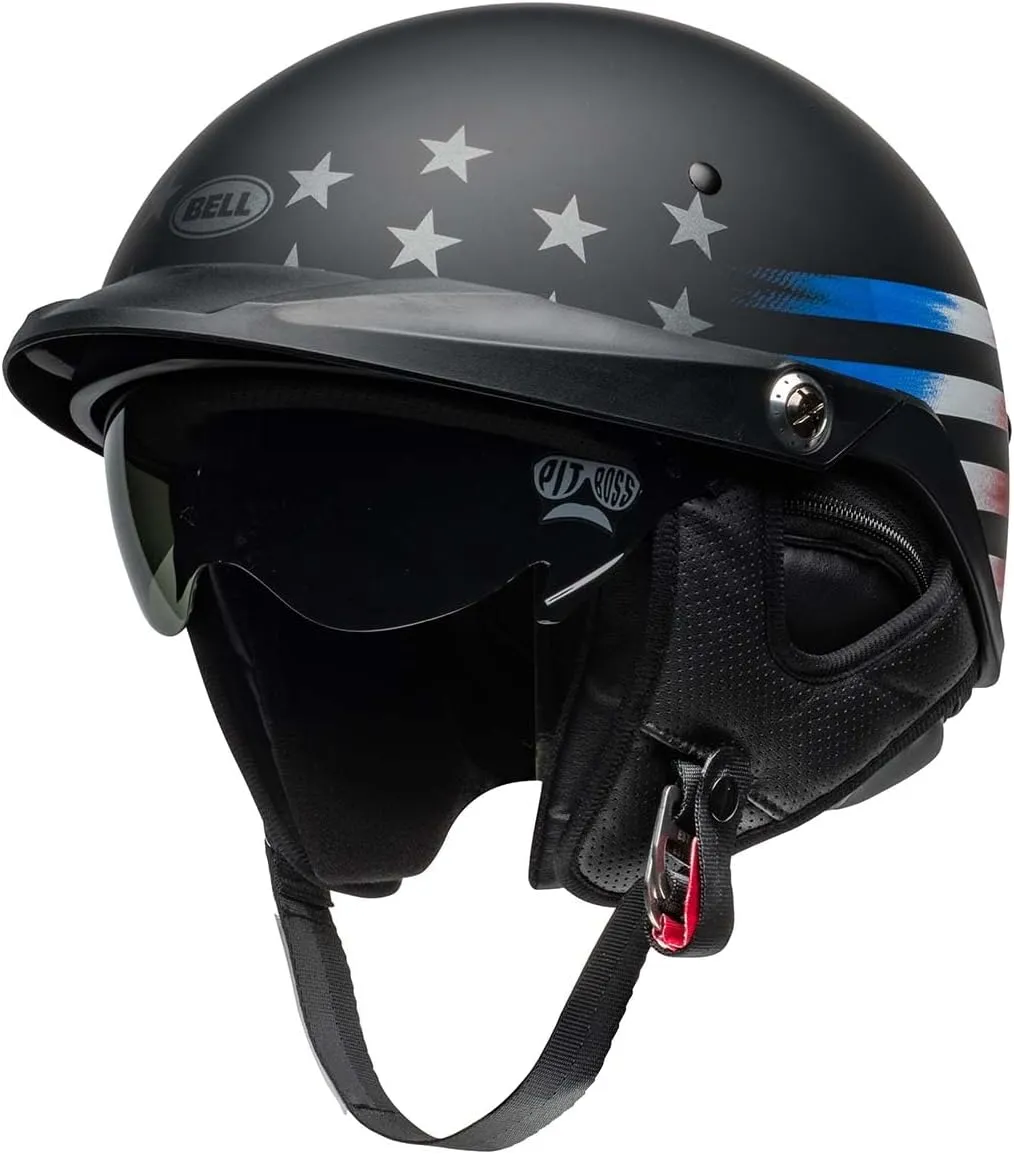 BELL Pit Boss Helmet (Matte Banner Black/Red - Medium)