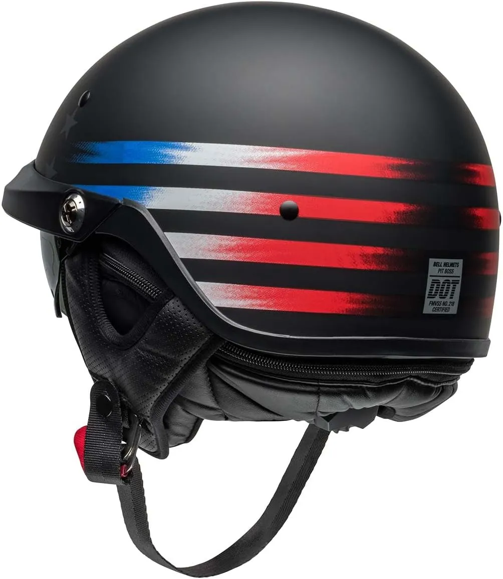 BELL Pit Boss Helmet (Matte Banner Black/Red - Medium)