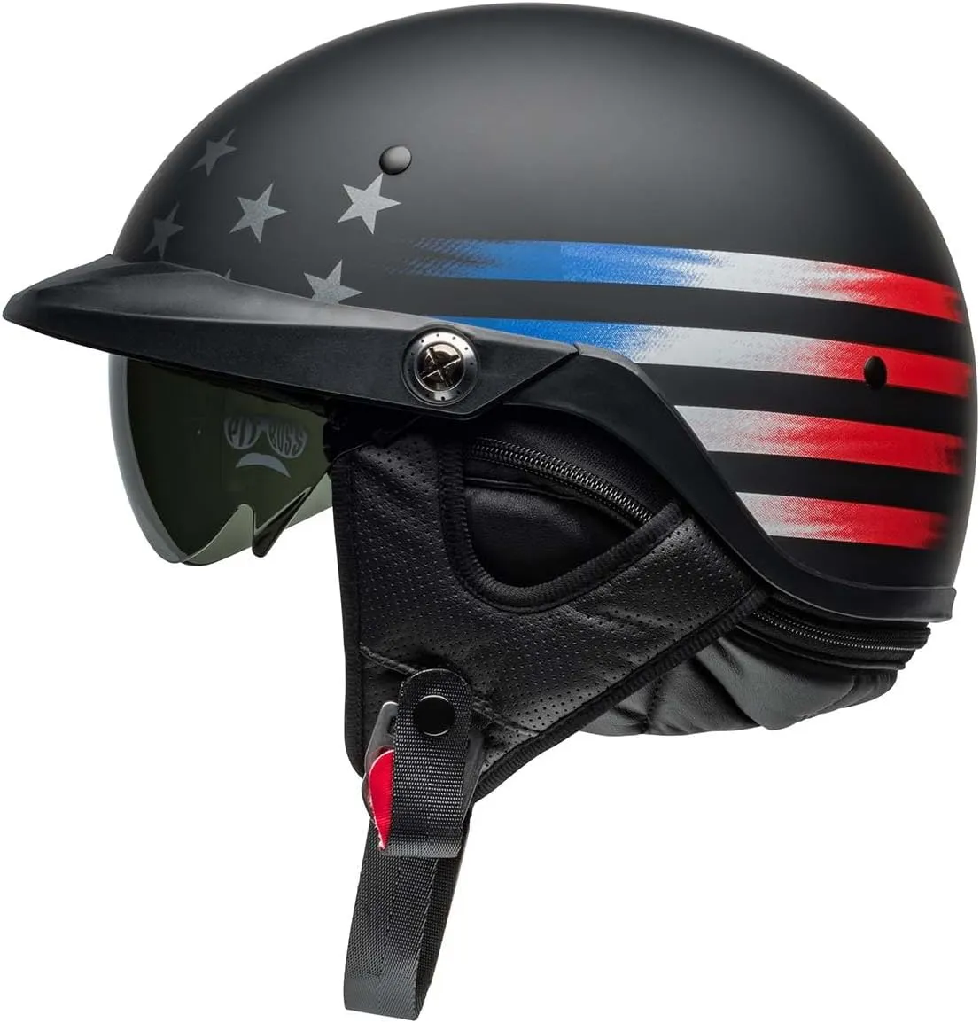 BELL Pit Boss Helmet (Matte Banner Black/Red - Medium)