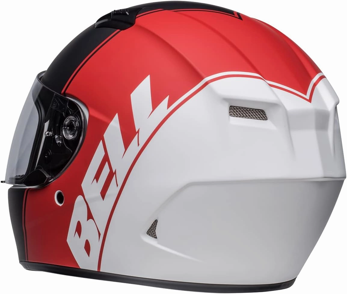 BELL Qualifier Full-Face Motorcycle Helmet (Ascent Matte Black/Red/White - Large)