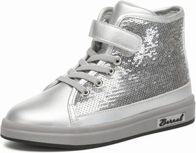 Bernal Kids Fashion High Top Sneakers Sparkle Sequins Flash Walking Shoes for Boys Girls Gift Party Birthday Christmas Halloween (Toddler/Little Kid/Big Kid)