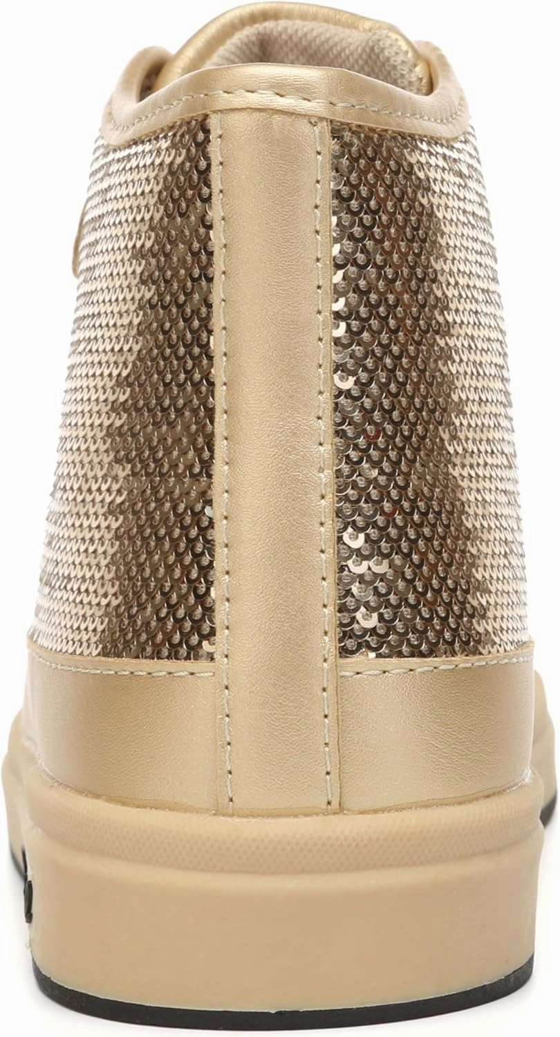 Bernal Kids Fashion High Top Sneakers Sparkle Sequins Flash Walking Shoes for Boys Girls Gift Party Birthday Christmas Halloween (Toddler/Little Kid/Big Kid)